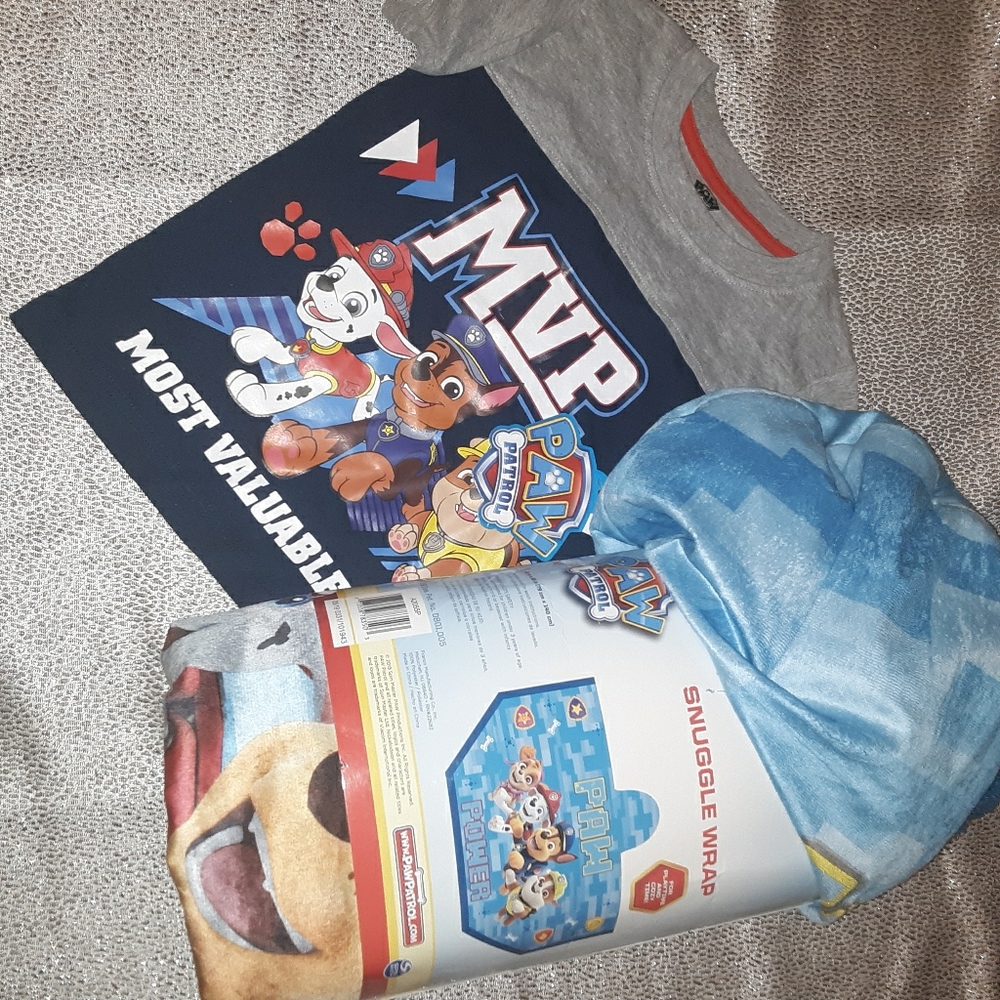 Paw Patrol Snuggle Wrap Blanket Paw Power NWT